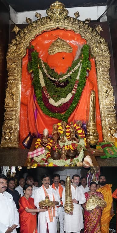 ಅಂಜನಾದ್ರಿಯ ಶ್ರೀ ಆಂಜನೇಯ ಮೂರ್ತಿಗೆ- 2.5 ಕೋಟಿ ಮೌಲ್ಯದ ಚಿನ್ನಾಭರಣ ಸಮರ್ಪಣೆ- ಎಎಂಆರ್ ಗ್ರುಪ್ ನ ಡಾ.ಎ.ಮಹೇಶರೆಡ್ಡಿ ಸೇವೆ